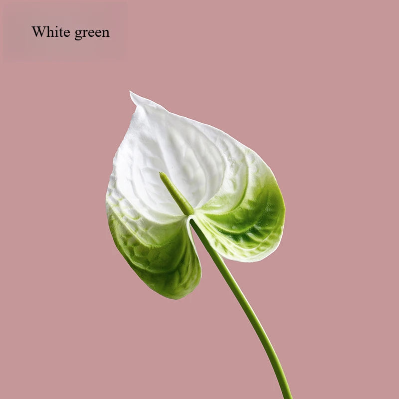 fleurs artificielles modernes rouge blanc vert 62CM extérieur anniversaire décoration maison