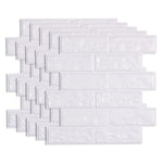 panneau décoratif mural 30x30cm texture brique adhésif waterproof vintage gris beige