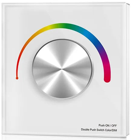 interrupteur led noir blanc ronde moderne rgb strip contrôleur gradation