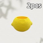 cache pot moderne plastique jaune texture citron plantes succulentes intérieur extérieur 6.8cm 5.3cm 8cm