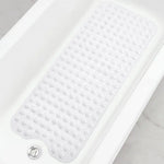 tapis bain antidérapant gris texture bulles massage ventouses salle bain grande taille