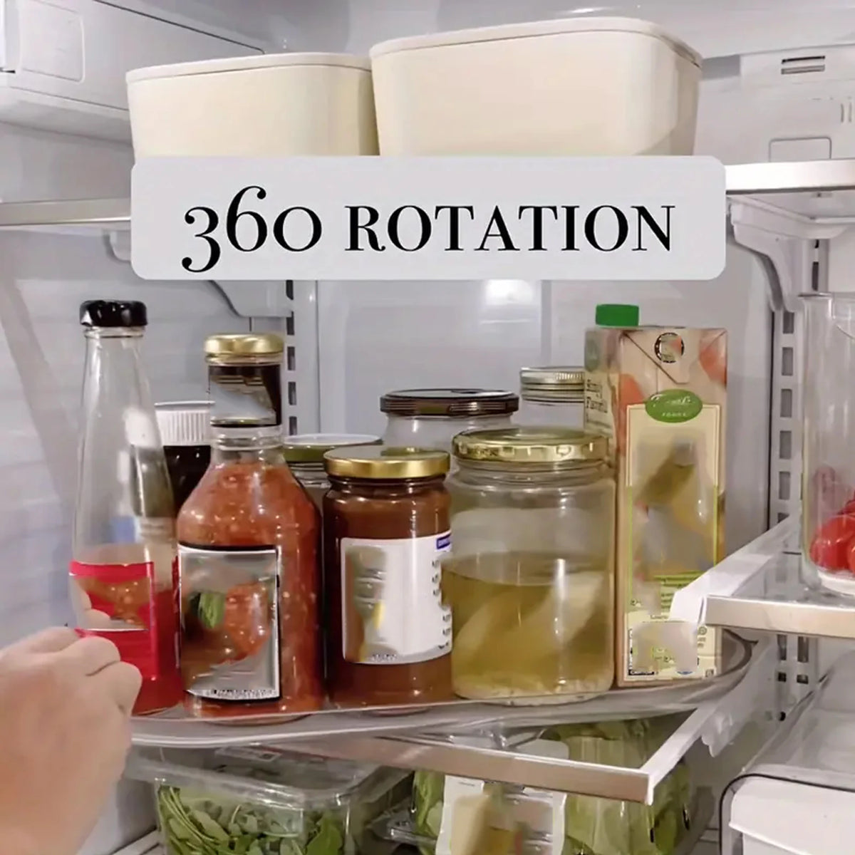 Plateau tournant pour épices 360° transparent