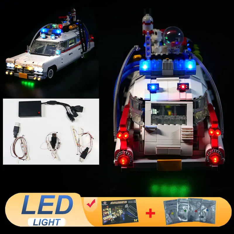 lampe poche led voiture lego blanc rouge bleu vert détails métalliques kit câble usb