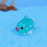 ornement lumineux dessin animé figurines animaux transparentes motifs colorés résine finition mat cartoon miniature