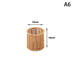 panier rotin marron clair couteau cuillère baguettes assaisonnement rangement cuisine rustic