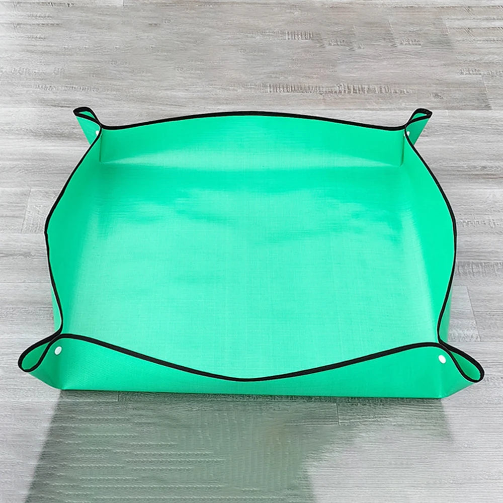 tapis jardinage imperméable vert clair tapis repiquage pliant outils pot fleurs texture moderne