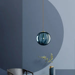 lampe suspendue moderne verre texturé bleu marron gris ampoule edison filaire 249lm 3ans garantie