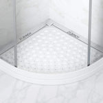 tapis douche anti dérapant blanc tapis sol anti bactérien texture bubble 54cm moderne durable