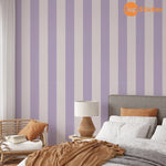 papier peint rayé moderne jaune blanc violet marron adhésif auto collant amovible décoration mur