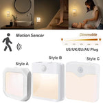 lampe nuit sensorielle mouvement blanc moderne adhésif luminosité réglable auto constante chambre couloir
