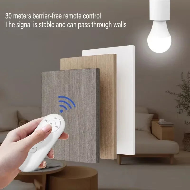 interrupteur adaptateur e27 lampe basse consommation led télécommande blanc on off chambre bébé