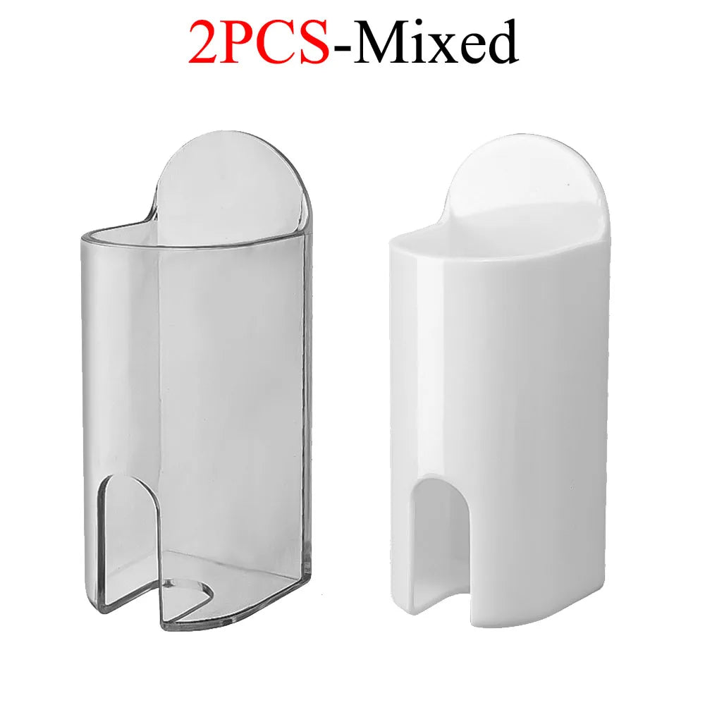 porte brosse dents adhésive transparente moderne support salle bains blanc simple minimaliste