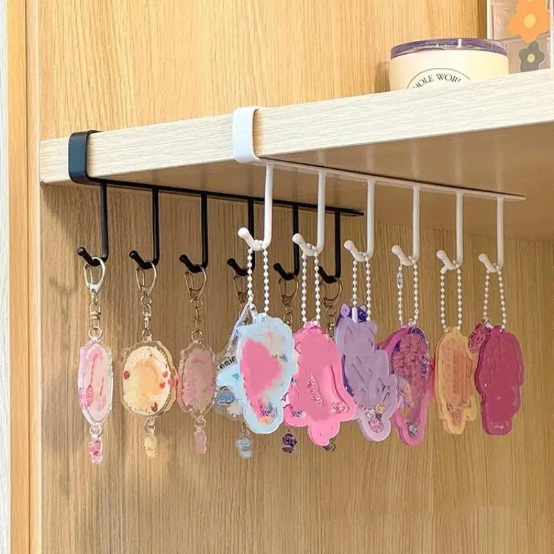 porte clés mural noir blanc clips minimaliste moderne suspension