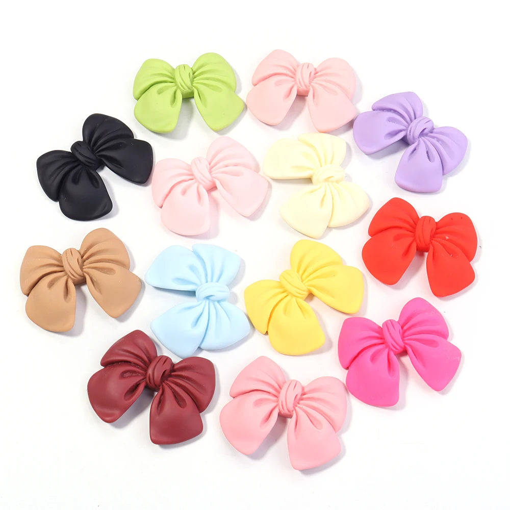 figurines kawaii rubans noues couleur diverse scrapbooking artisanat décoration moderne enfants clips