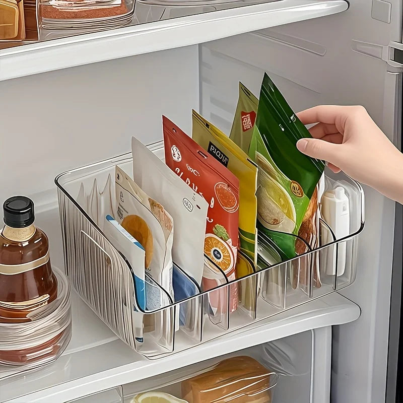 organisateur cuisine boîtes rangement transparent séparateurs réglables moderne herbes épices condiments collations petits objets