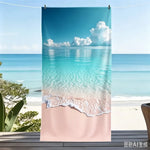 toile d'art paysage marin plage bleu nuages impression numérique 50x100cm clips