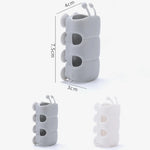 support douche silicone ventouse réglable bouteille brosses salle bain original couleur gris blanc