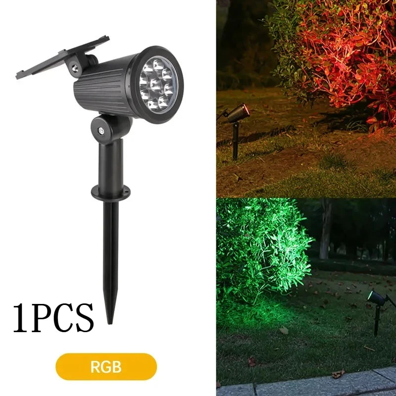 lampe solaire led jardin waterproof ip65 réglable moderne noire pelouseextérieur