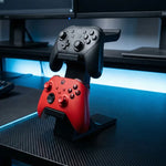 rangement double manettes casque gaming moderne noir blanc rouge gris ps5 xbox switch