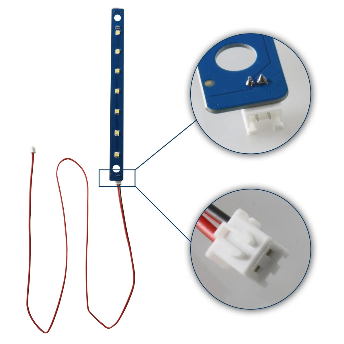 ruban led bleu moderne adhésif 23mm câble puissance 71.5mm kit quincaillerie