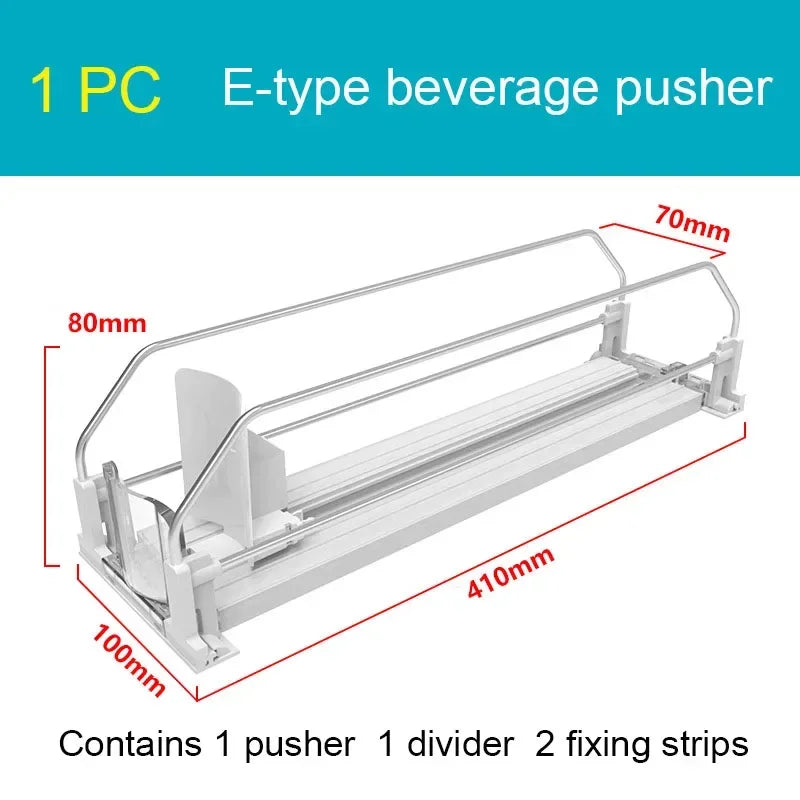 organisateur boissons canettes bouteilles conserves réfrigérateur support extensible réglable plastique métal moderne utilitaire