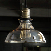 lampe suspension industrielle vintage transparent bronze noir doré élégance rétro intérieur salon chambre