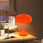 lampe table champignon orange rétro tactile couleurs ajustable led rechargeable