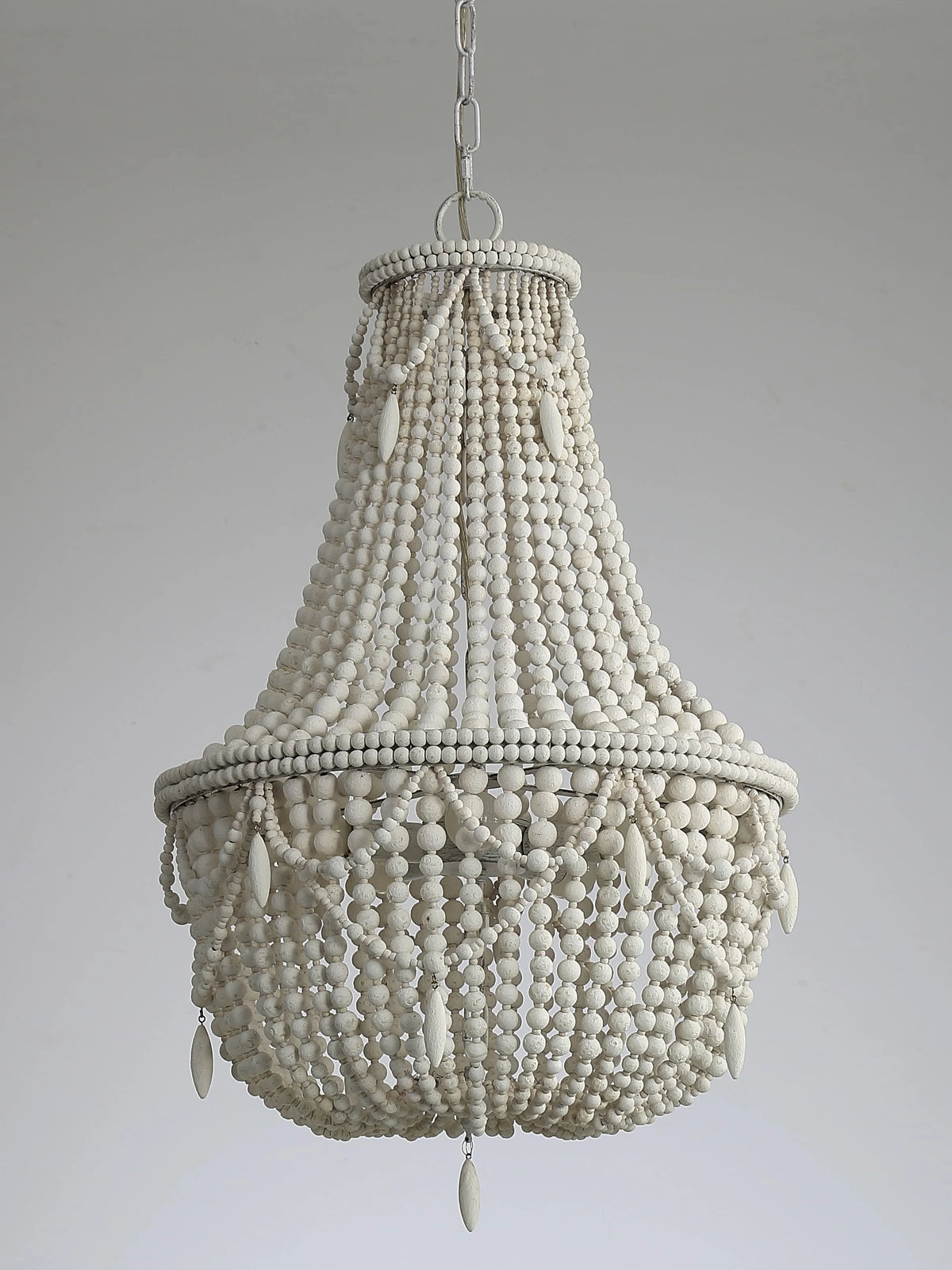 lustre vintage bois blanc suspension chambre salon bohème éclairage intérieur