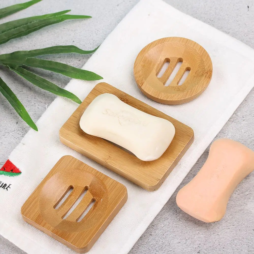 porte savons bois naturel savon boîte rangement carré rond minimaliste zen maison serviette plantes