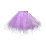 jupette tutu tulle femme classique élastique opaque mini blanc rose violet