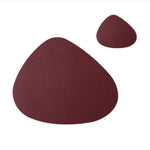tapis table moderne gris bleu noir bordeaux rond lisse imperméable isolation thermique