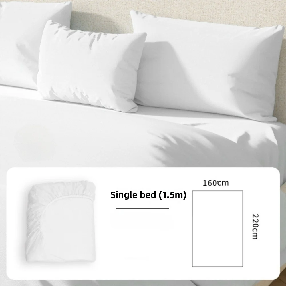 drap housse jetable lit simple double élastique blanc bleu rose vert violet lisse minimaliste