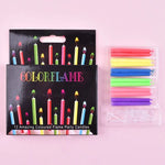 bougies colorées anniversaire gâteau décorations fleurs fruits texte happy birthday moderne festive