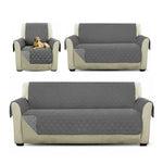 housse canapé marron quiltée réversible anti dérapante 100 polyestère moderne