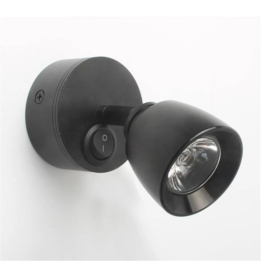 Spot mural moderne LED 12V blanc noir interrupteur rotatif 3000K 4000K 6000K