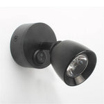 Spot mural moderne LED 12V blanc noir interrupteur rotatif 3000K 4000K 6000K