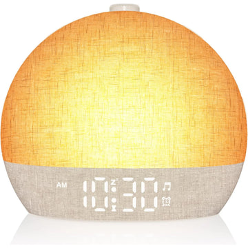 lampe réveil numérique couleurs changeantes moderne écran led texturé sphérique multiple couleursOpaque diffuse lumière