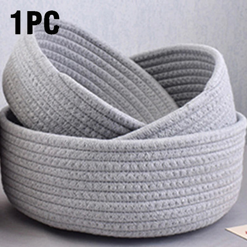 corbeilles rangement tissées main motifs géométriques couleur rose beige gris multicolore respectueuses environnement rustique