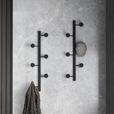 porte manteaux mural décoratif métal fer moderne noir blanc ornement vêtements salle bain minimaliste