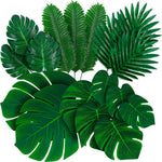 feuilles artificielles tropicales vertes décoration extérieure naturelle mariage anniversaire fête hawaïenne luau