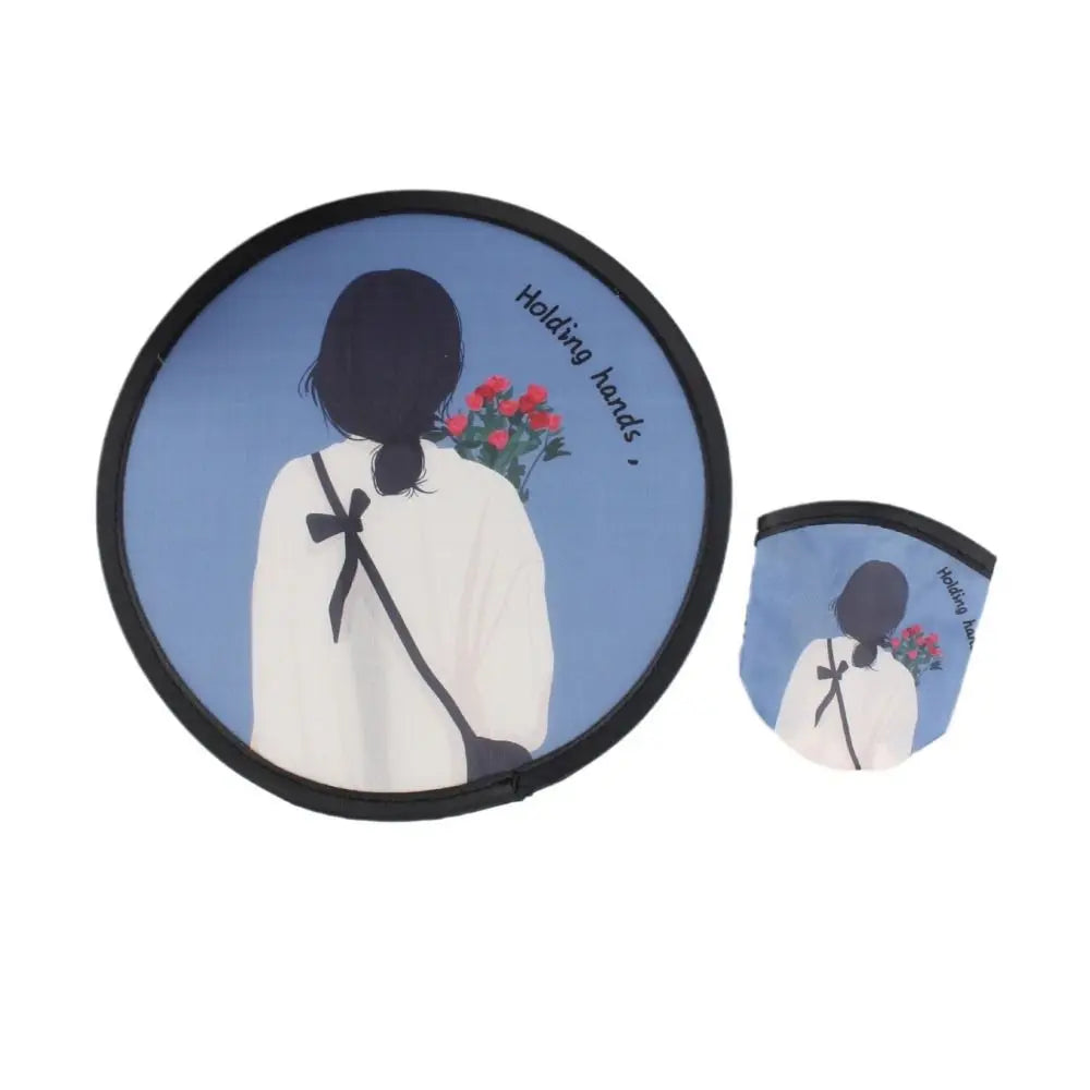 ventilateur pliant éventail moderne illustré personnages fruits animaux poignée portableextérieur