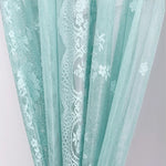 rideau blanc floral transparent romantique deux panneaux dentelle polyester chambre salon