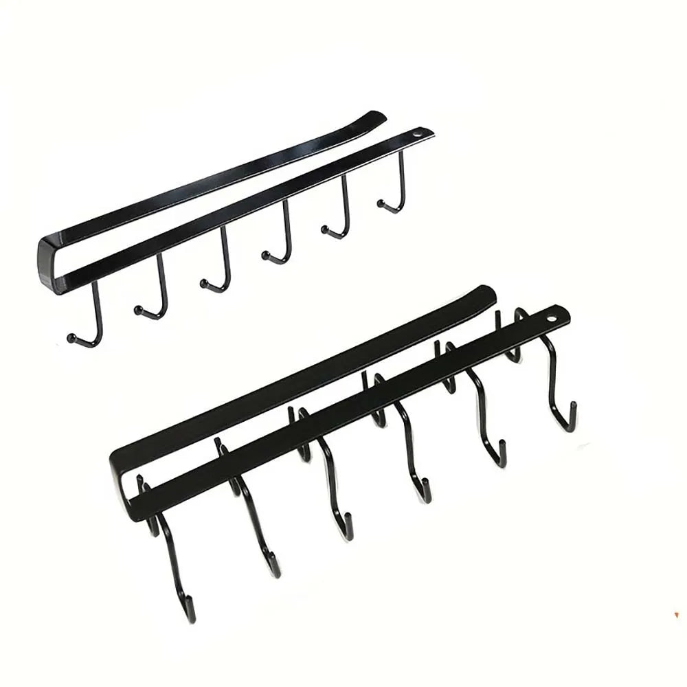 organisateur rangement rack crochet 12 crochets noir blanc moderne pratique
