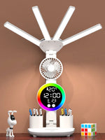 lampe led ventilateur écran digital supports accessoires multifonctionnelle charge usb