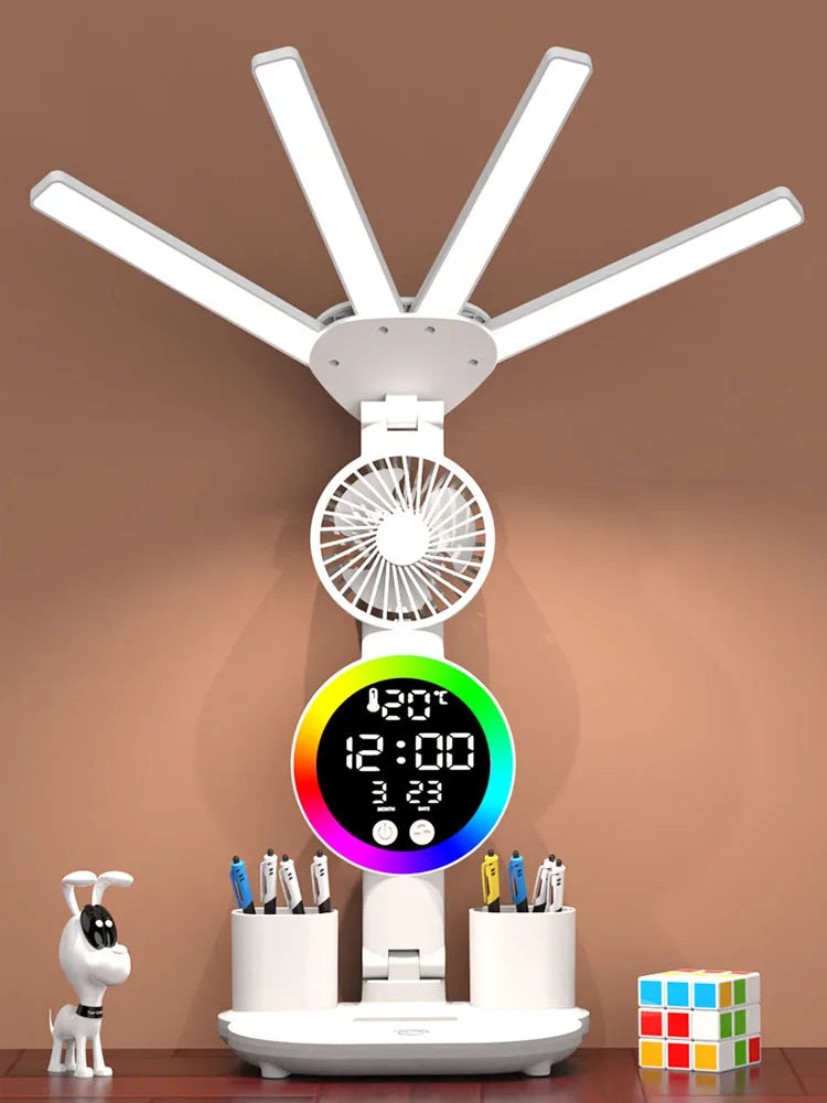 lampe led ventilateur écran digital supports accessoires multifonctionnelle charge usb