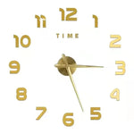 horloge murale moderne aiguilles quartz décoration salon visage unique couleurs argent doré rouge
