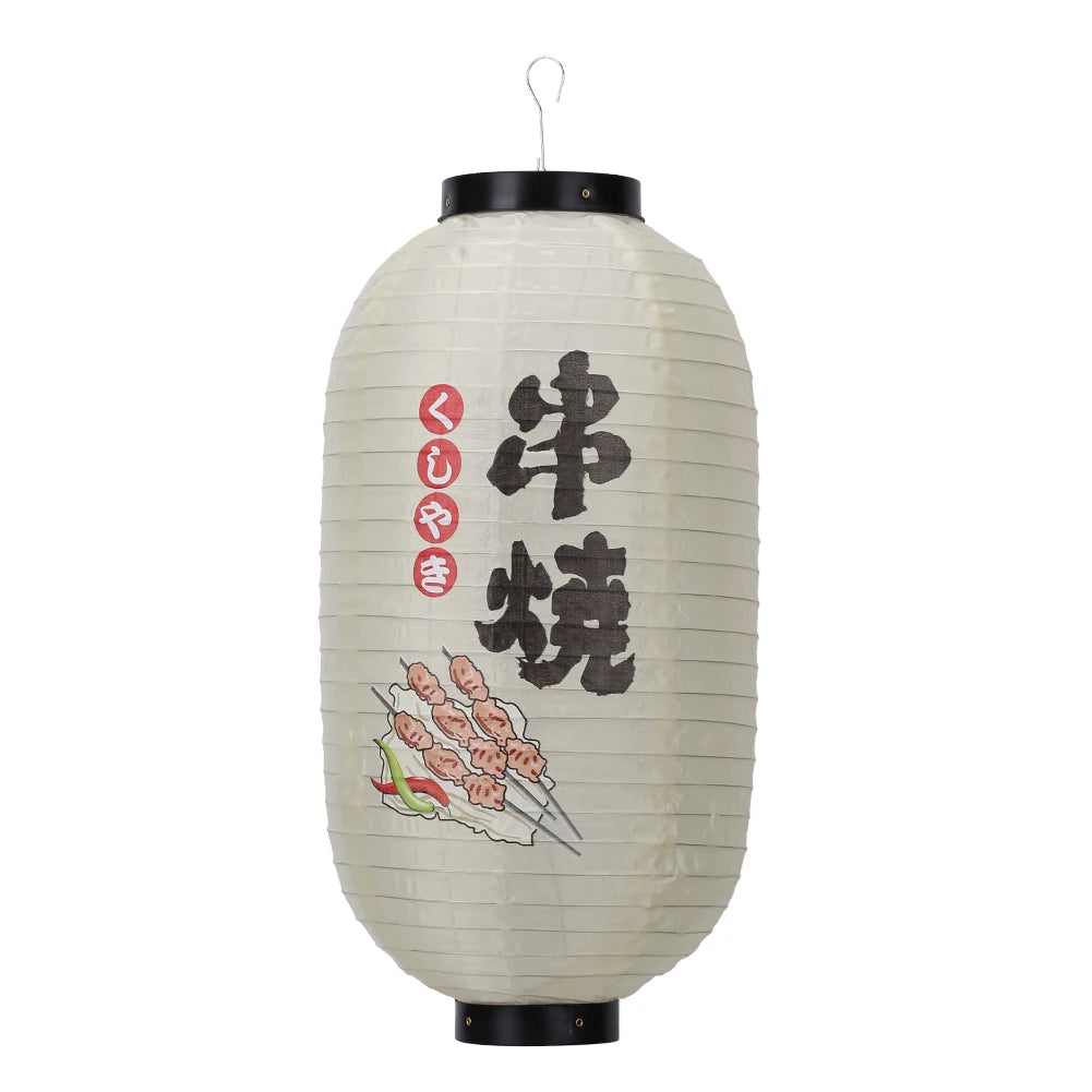 lanterne japonaise traditionnelle suspendue tissu blanc rouge décoration fête mariage intérieur extérieur