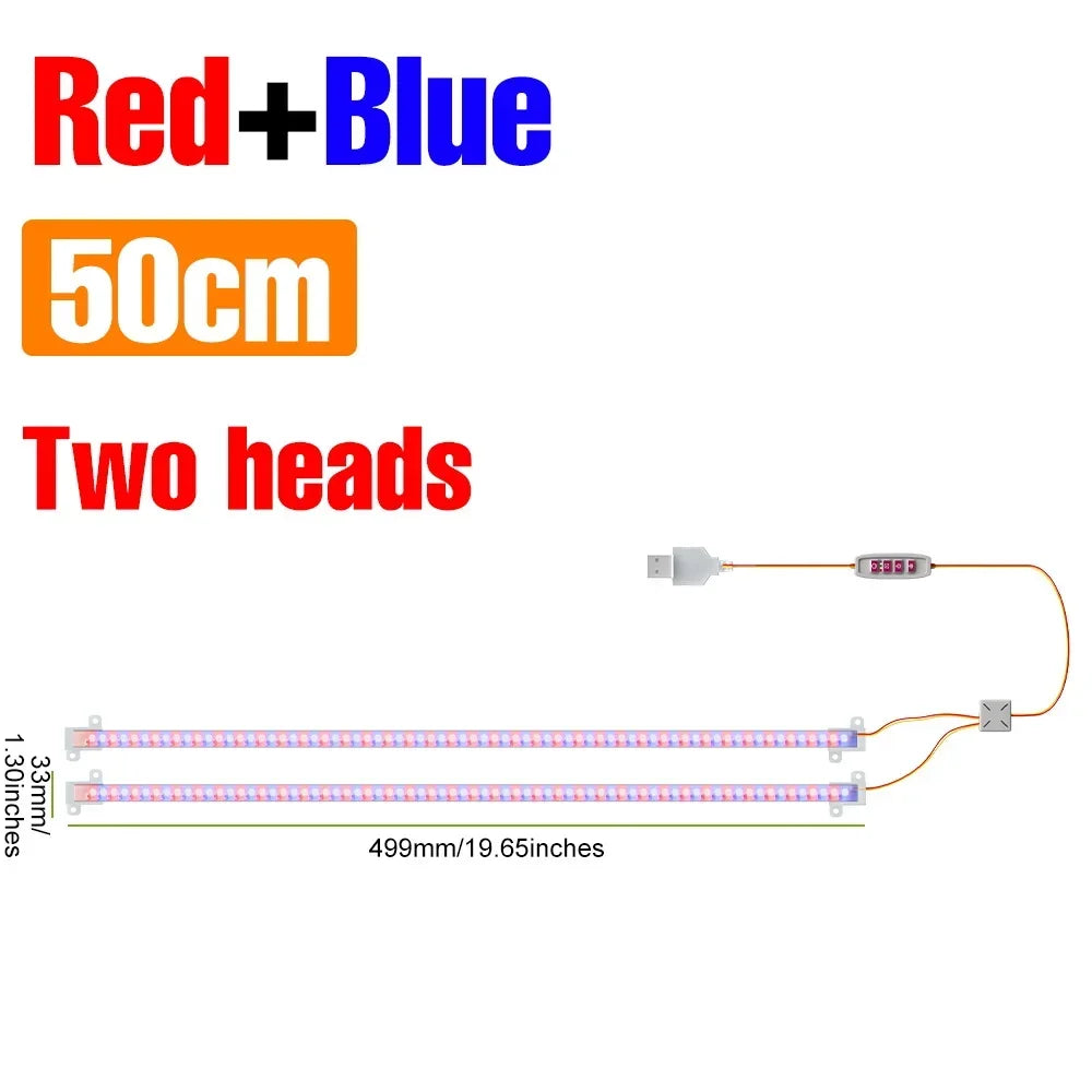 lampe led plante 30 50cm blanc rose bleu moderne clips adaptable usb