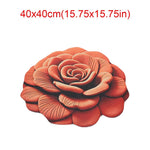 tapis fleur rose relief moderne polypropylène maison chambre rouges bleus verts violets noirs blancs