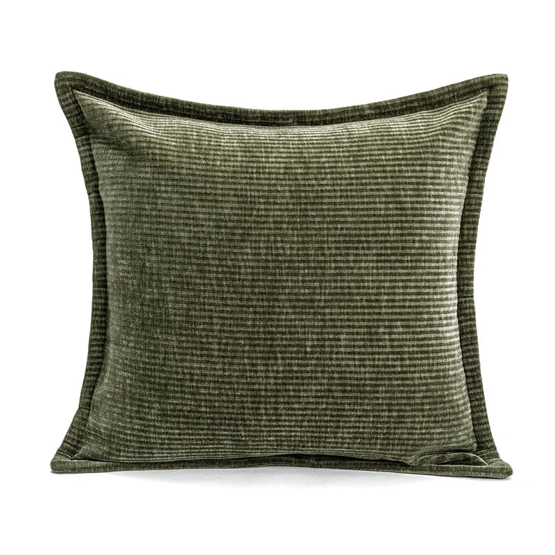coussins brodés bambou blanc vert olive nordique contemporain décoration maison voiture